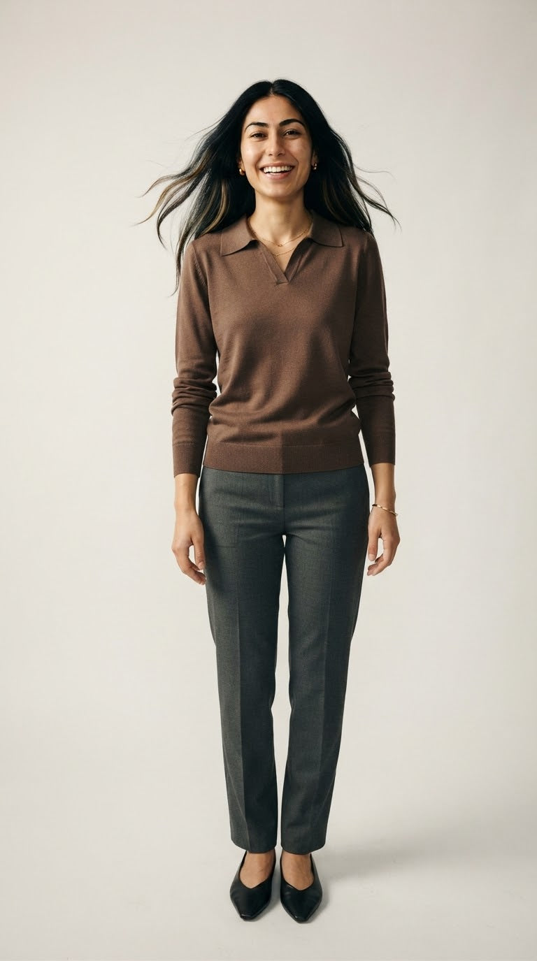Liseré Polo Knit Sweater
