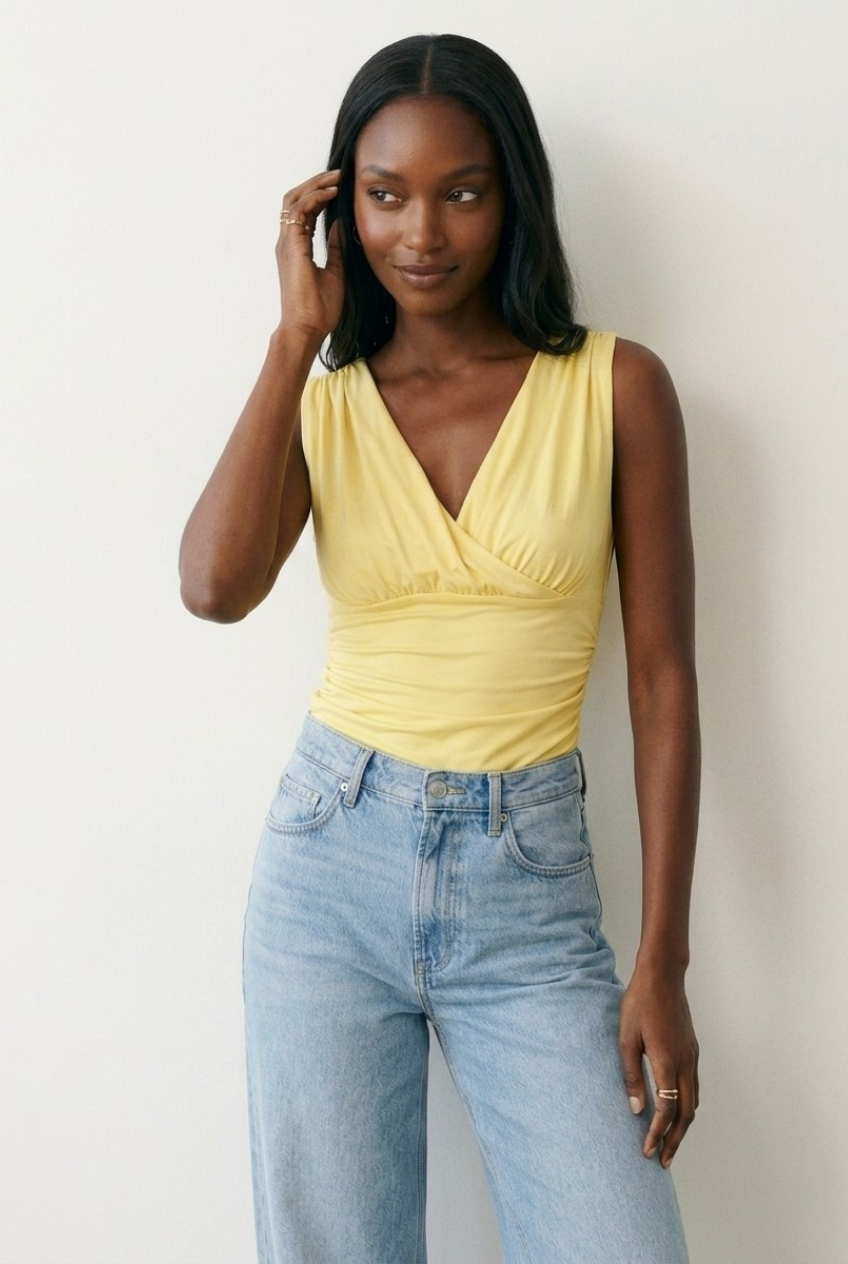 Froncé Ruched Wrap Top
