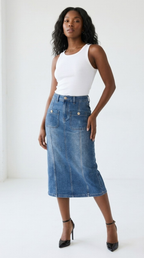 Brut Denim Midi Skirt