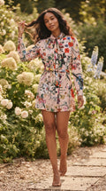 Corolle Floral Belted Mini Dress