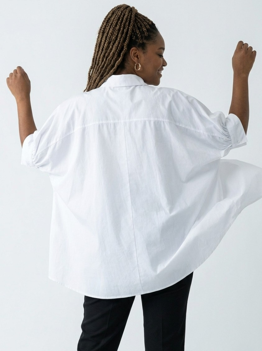 Amplitude Oversized Button Blouse