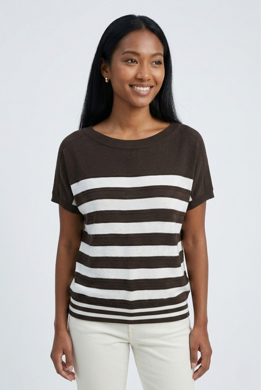 Marinière Stripe Knit Sweater Top