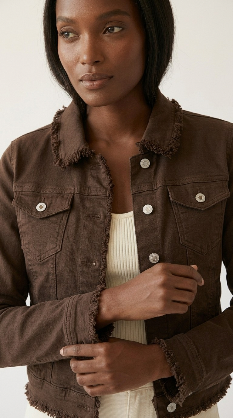 Effilé Raw Edge Denim Jacket