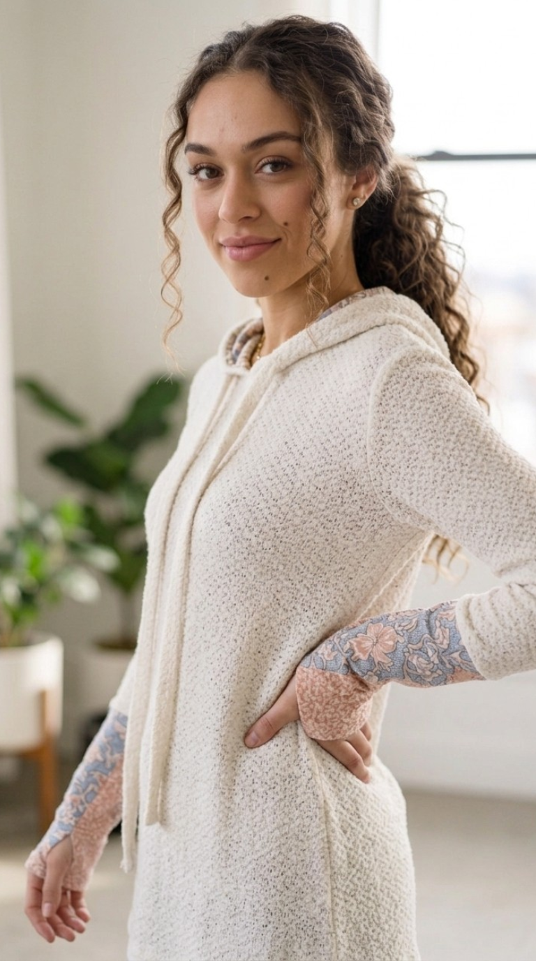 Automne Waffle Knit Hoodie