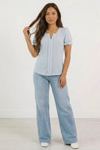 Ondine Ruffle Puff Sleeve Blouse