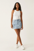 Cargue Denim Mini Skirt