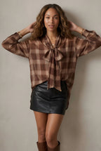 Carreaux Lurex Check Blouse