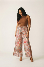 Paisley Wide Leg Drawstring Pants