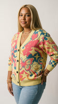 Bazart Jacquard Knit Cardigan