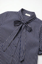 Nœud Stripe Bow Tie Shirt