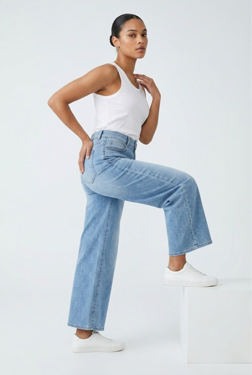 Largo Wide Leg Ankle Jeans