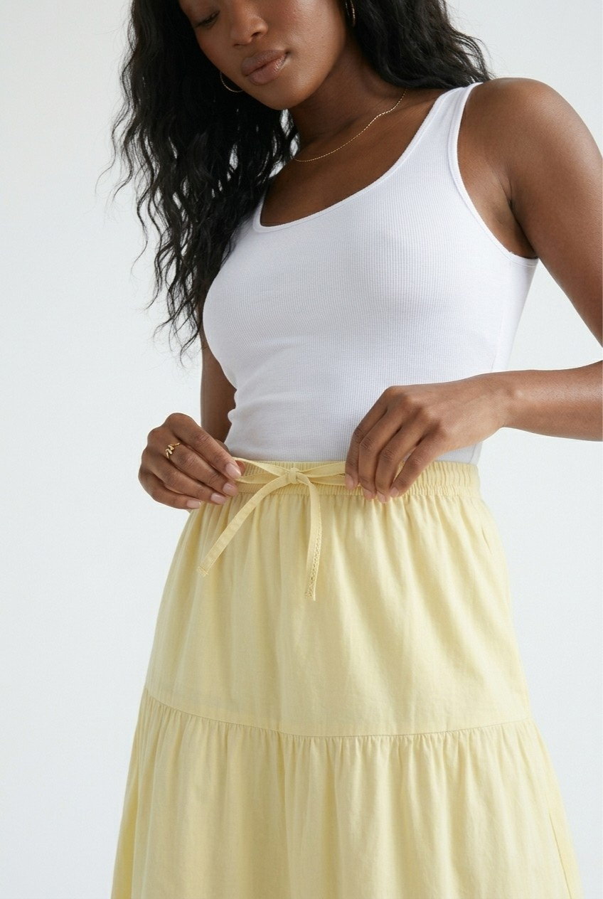Ficelle Lace Detail Maxi Skirt