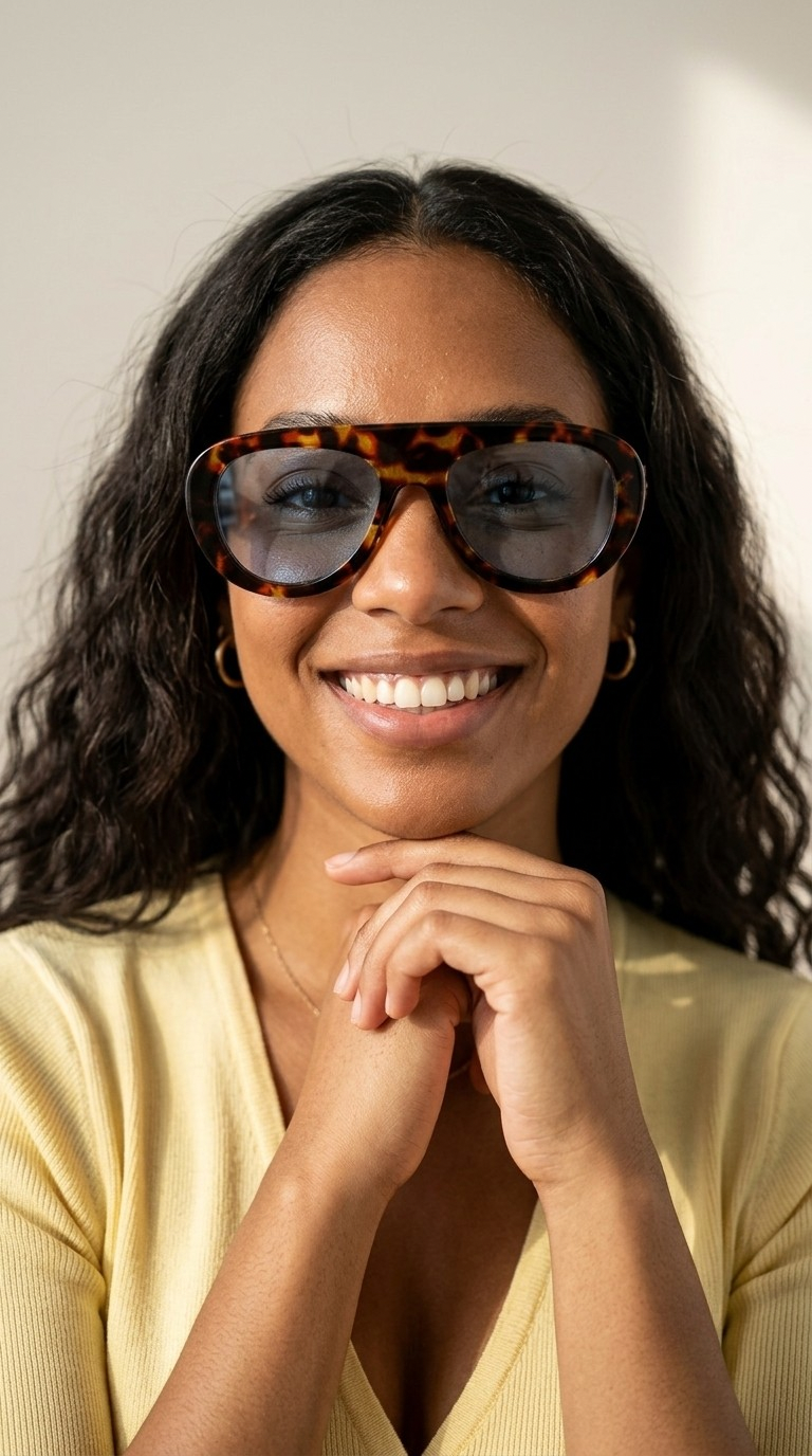Tortue Blue Lens Oval Shades