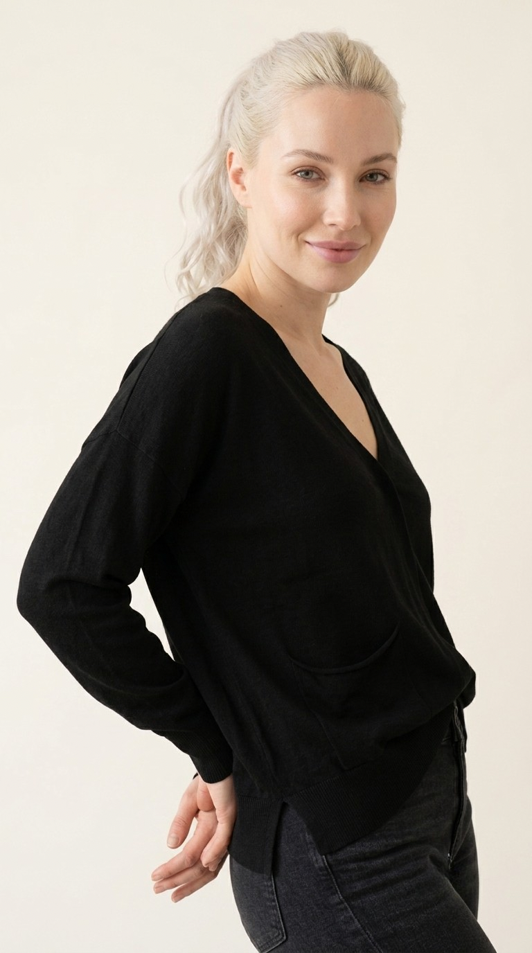 Poche Fine Knit Cardigan