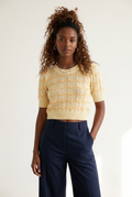 Solstice Herringbone Crop Sweater