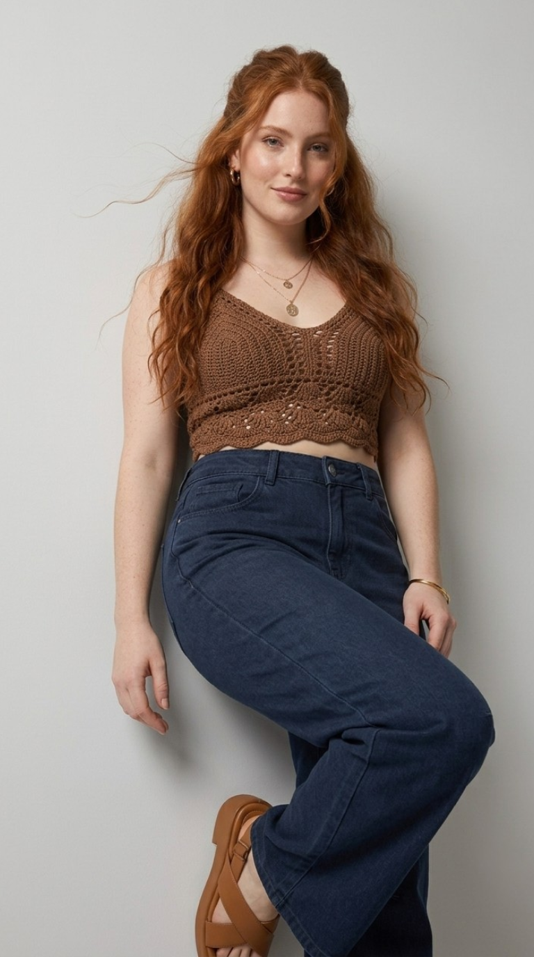 Genou Wide Leg Jeans