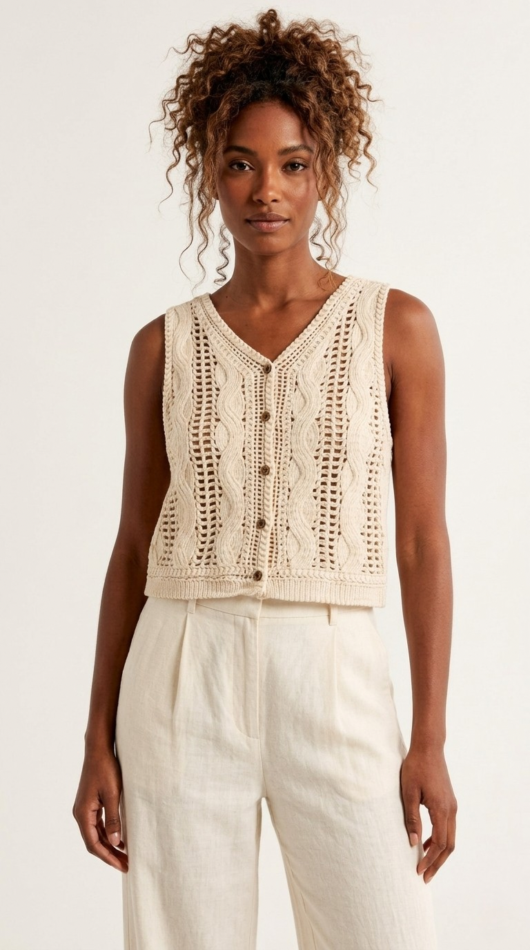 Brisa Cable Knit Vest
