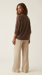 Nacelle Button Sleeve Knit Sweater