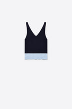 Bordure Contrast Hem Tank