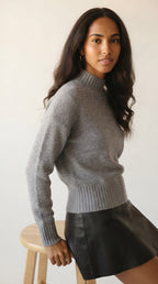 Tourelle High Collar Knit Sweater