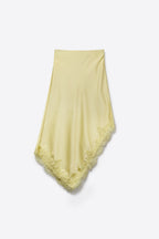 Asymétrie Satin Lace Skirt