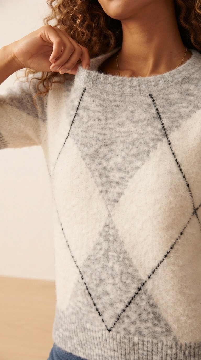 Losange Argyle Knit Sweater