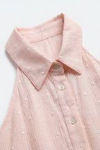Pluie Swiss Dot Sleeveless Blouse