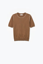 Nervuré Cap Sleeve Knit Sweater