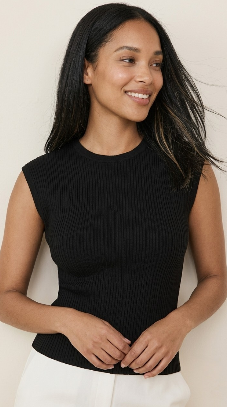 Collet Ribbed Sleeveless Sweater