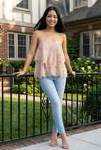 Dentelle Lace Insert Cami Top