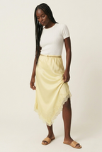 Asymétrie Satin Lace Skirt