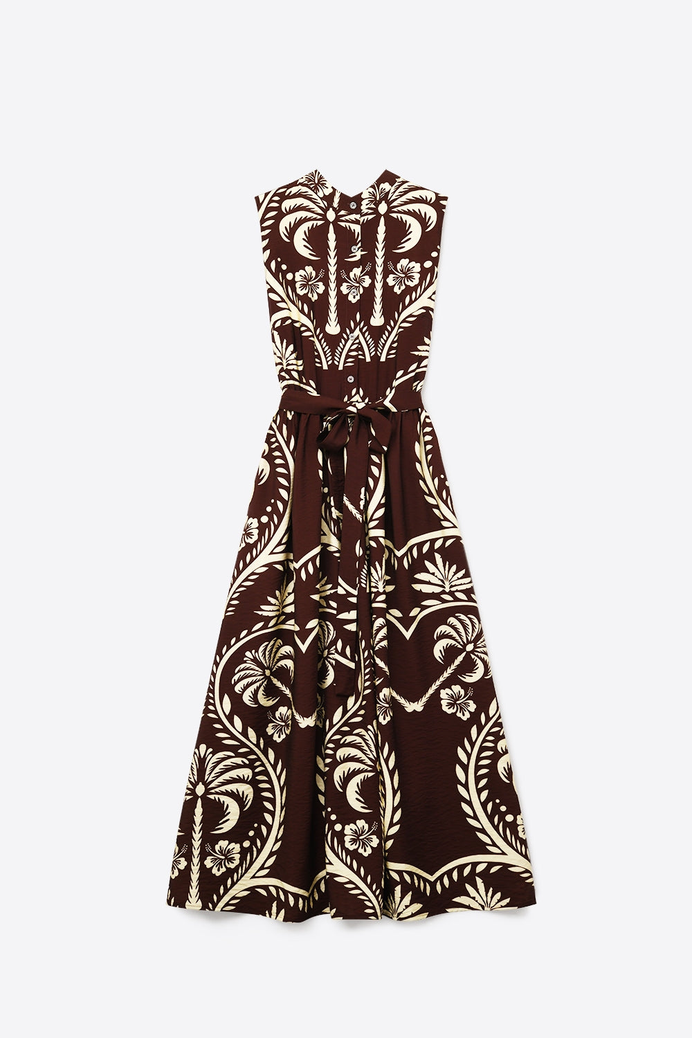 Solana Printed Belted Maxi Dress