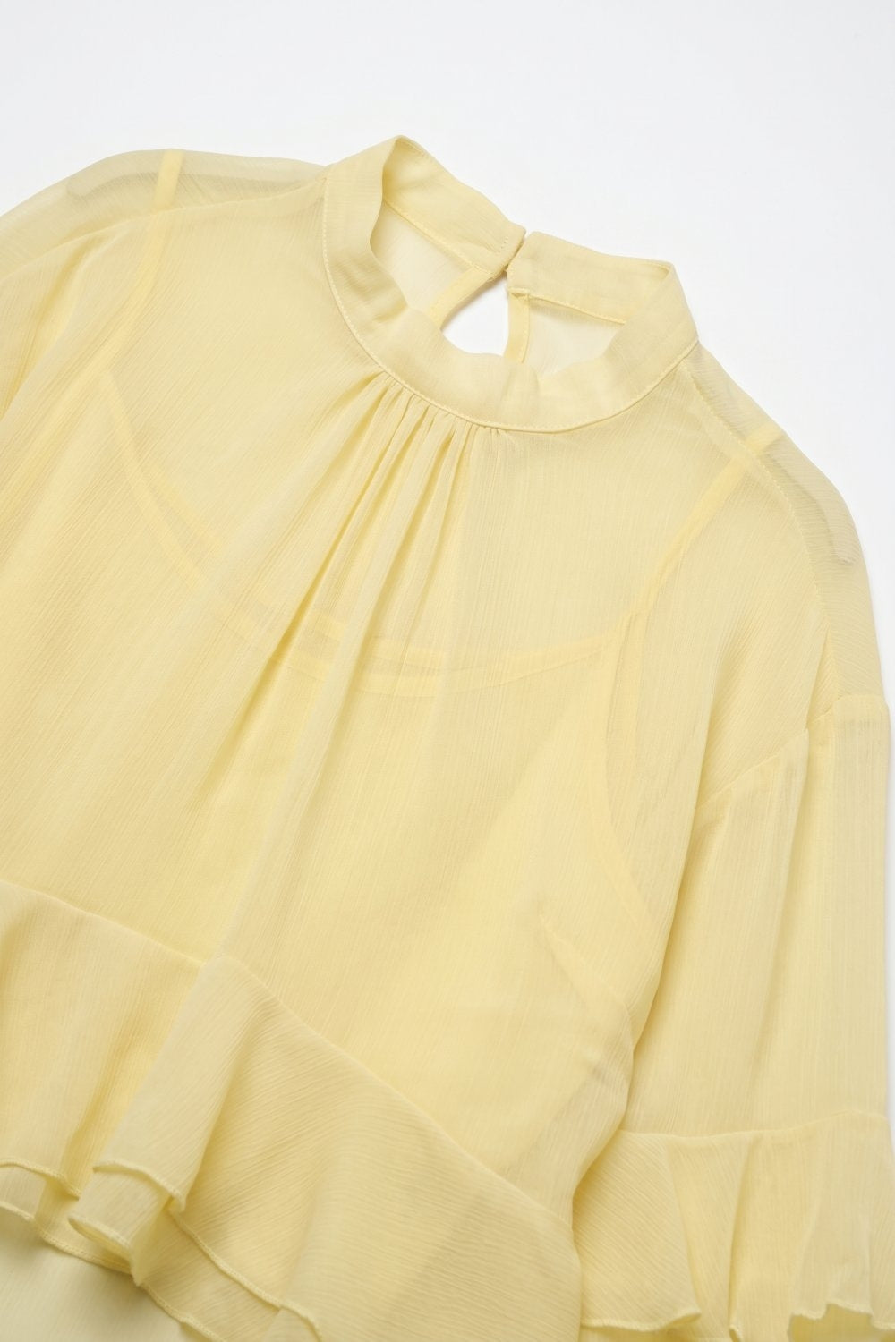 Volière Ruffle Chiffon Blouse