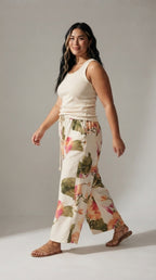 Aquarelle Floral Wide Leg Pants
