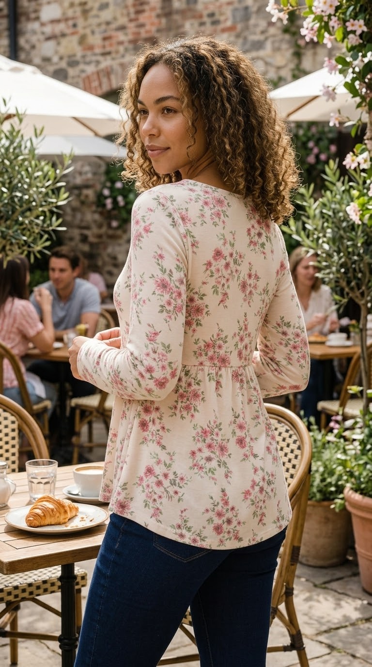 Cerisier Peplum Floral Blouse
