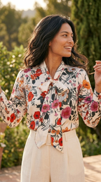 Corolle Floral Satin Blouse