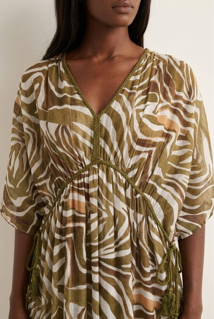 Zinga Zebra Chiffon Maxi Dress