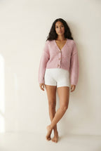 Paillette Fluffy Knit Cardigan