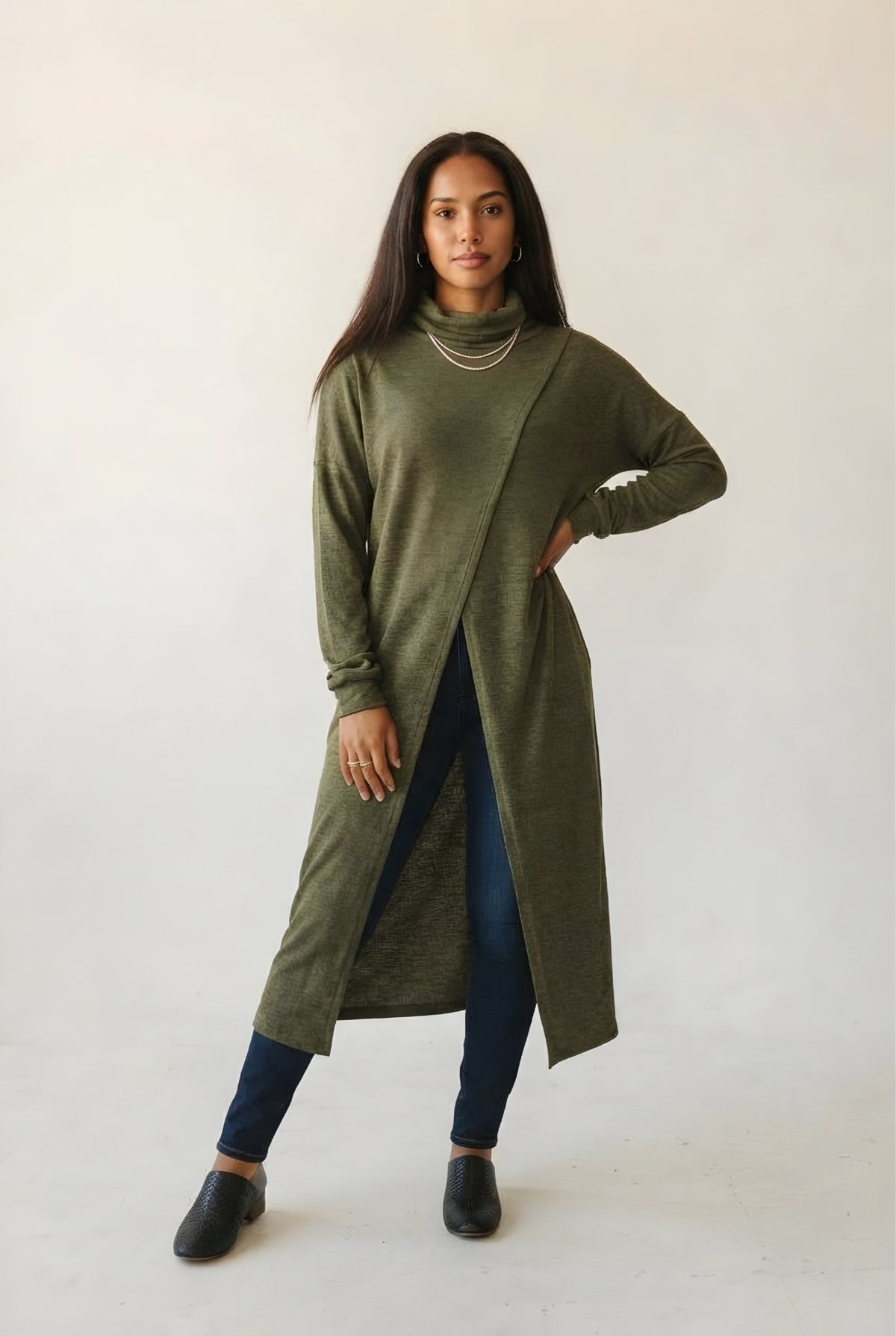 Cité Turtleneck Tunic — Olive