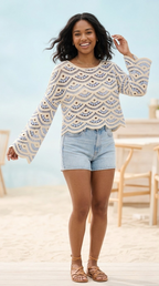 Festón Crochet Scalloped Top
