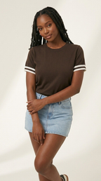 Bande Stripe Sleeve Sweater