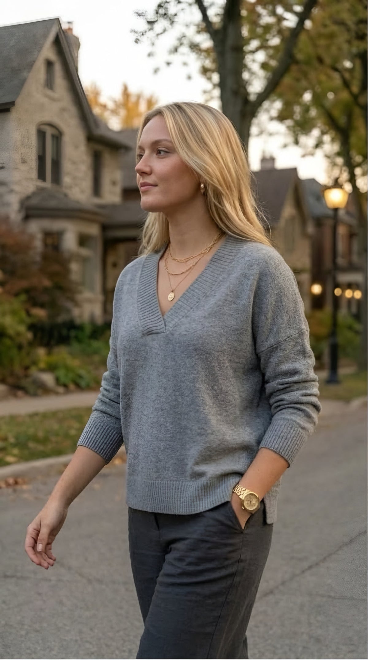 Solstice V-Neck Knit Jumper