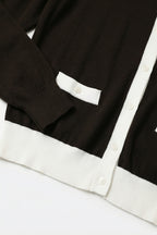 Galon Contrast Trim Cardigan