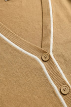 Contour Camel Contrast Trim Cardigan