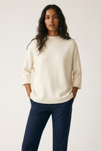 Nacelle Button Sleeve Knit Sweater