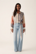 Irisé Stripe Chiffon Blouse