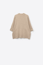 Nacelle Button Sleeve Knit Sweater