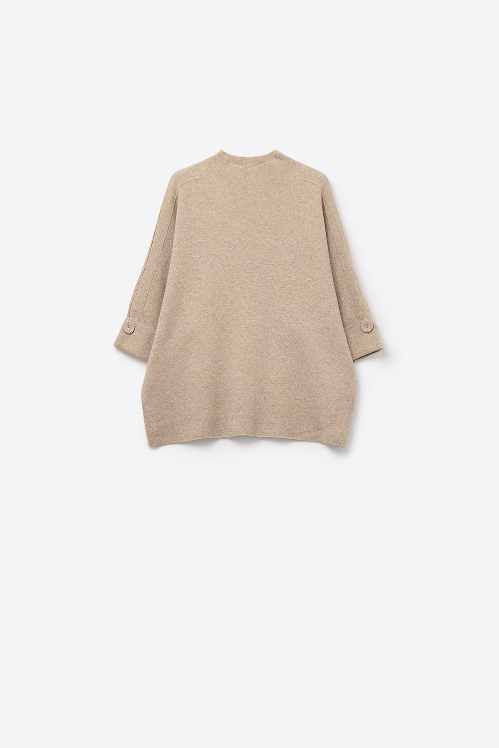 Nacelle Button Sleeve Knit Sweater