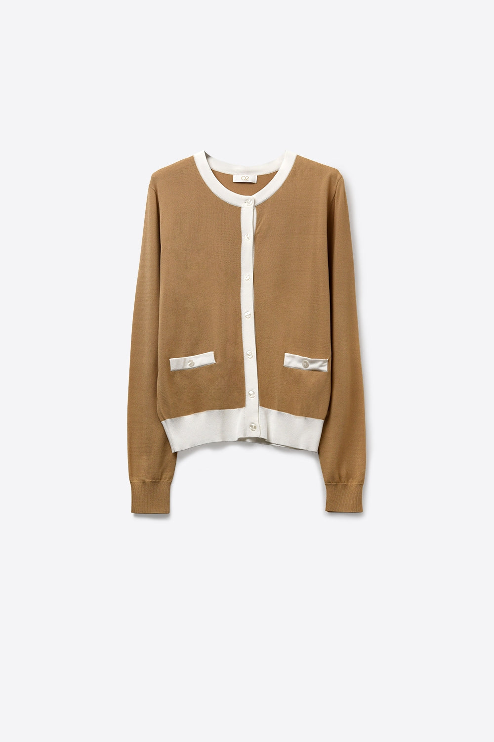 Galon Contrast Trim Cardigan