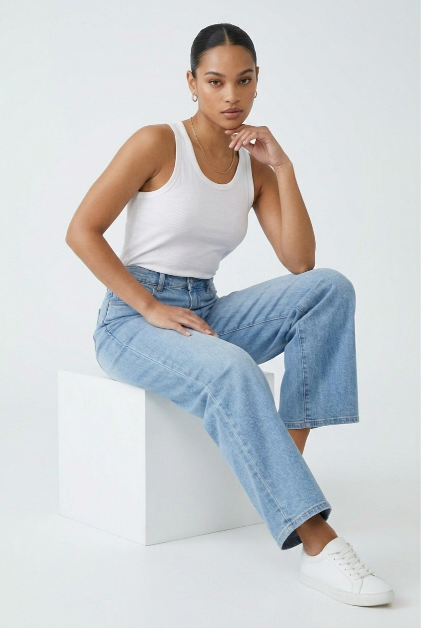 Largo Wide Leg Ankle Jeans